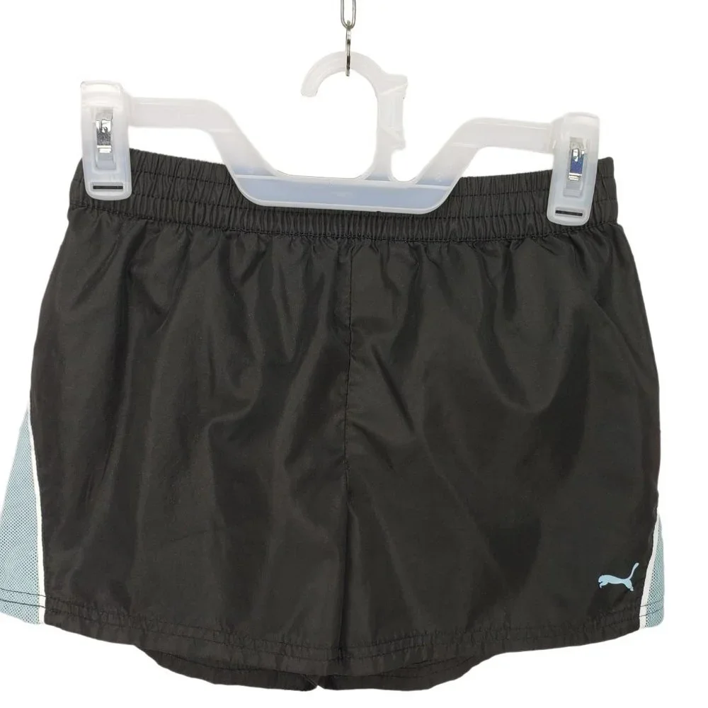 PUMA GIRL PACER MESH OVERLAY PLASMA ELASTIC WAIST SHORTS SIZE Large‎ 14/16